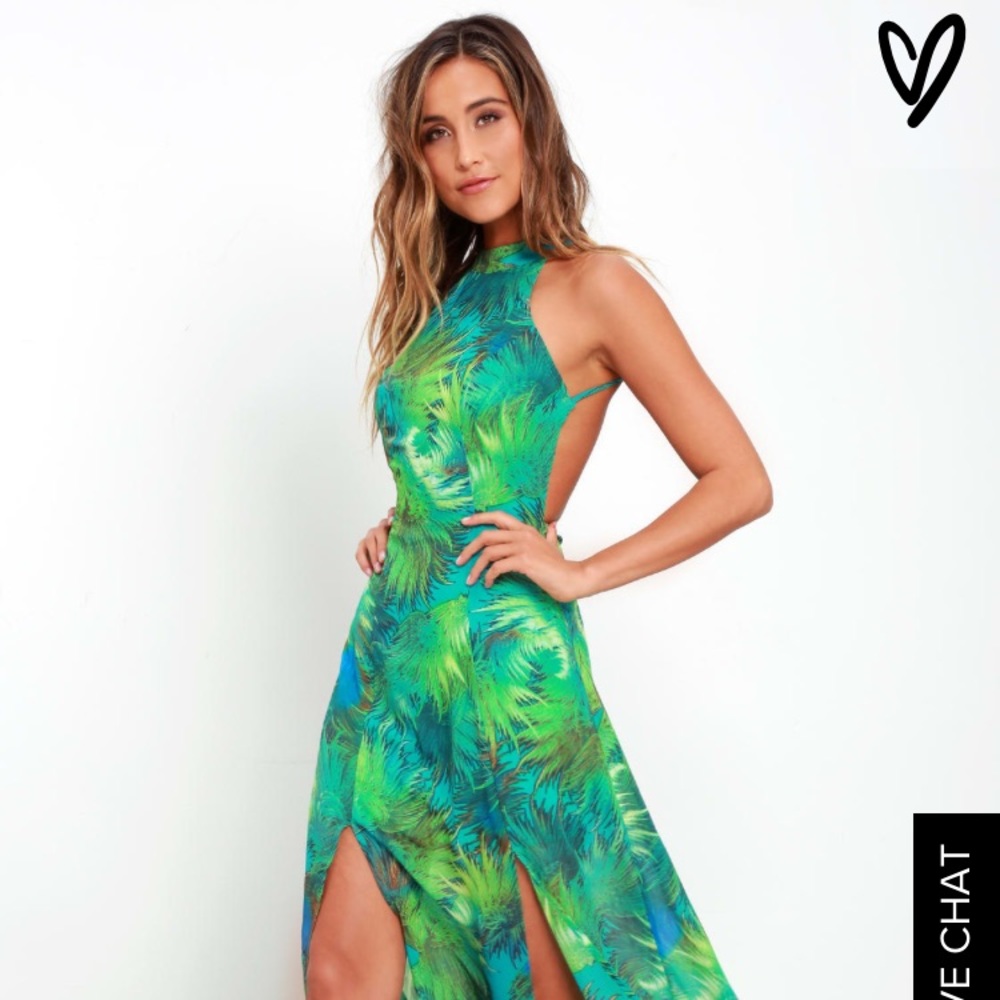 Lulus Tropical Maxi Dress Size M